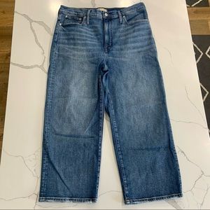 Madewell Slim Wide Leg Crop - Size 32 - Blue Wash